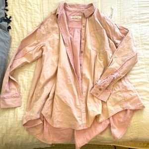 We The Free Pink Button Down Shirt